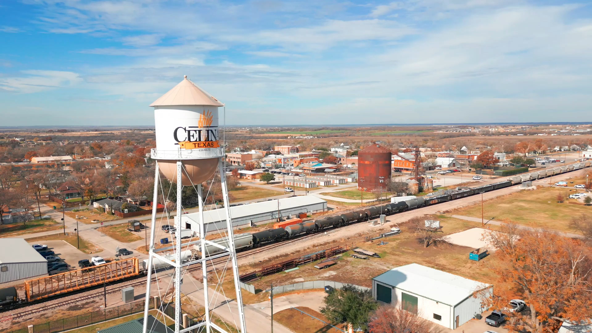 aerial view of celina